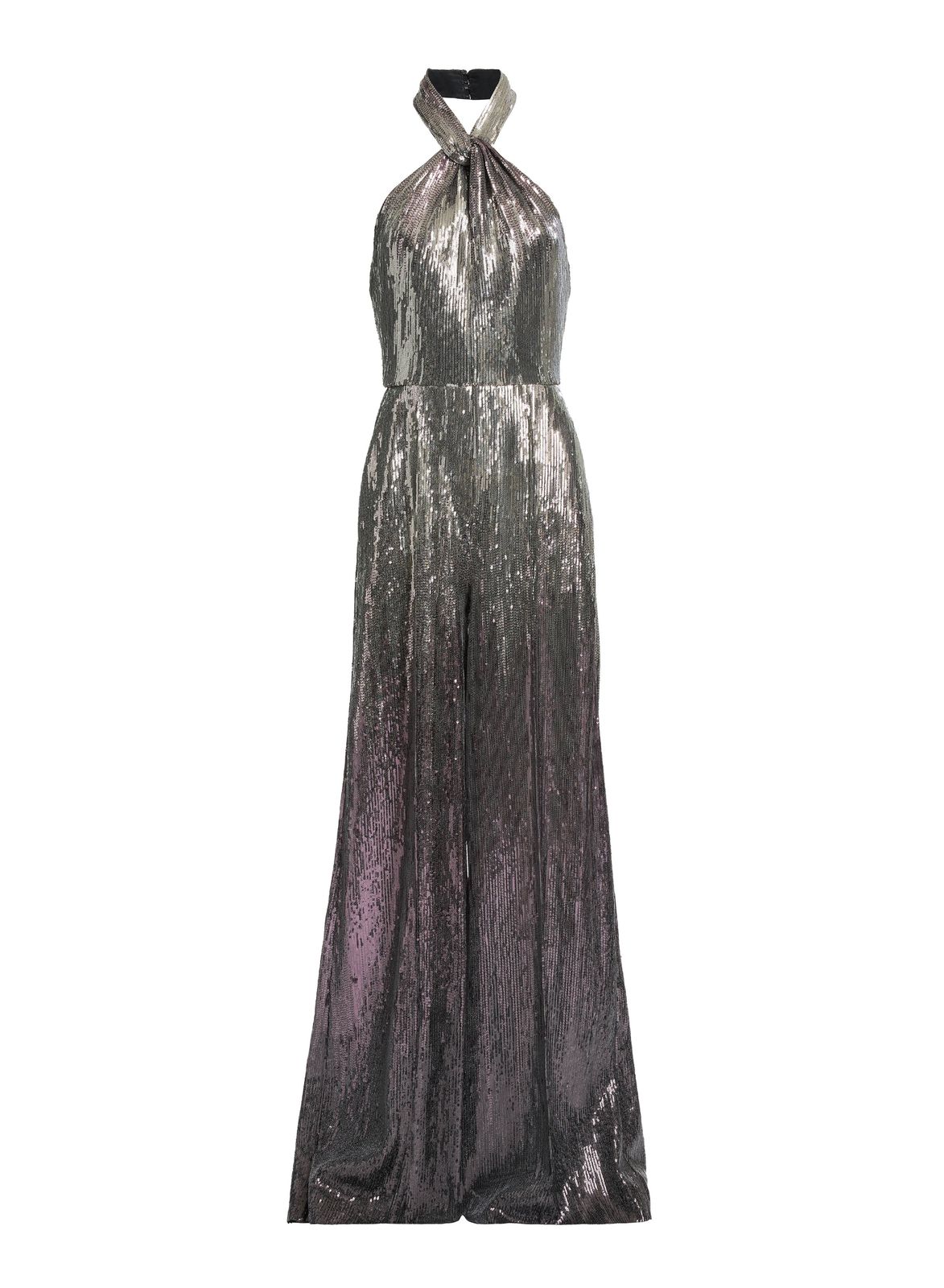 Halter Gradient Sequin Jumpsuit