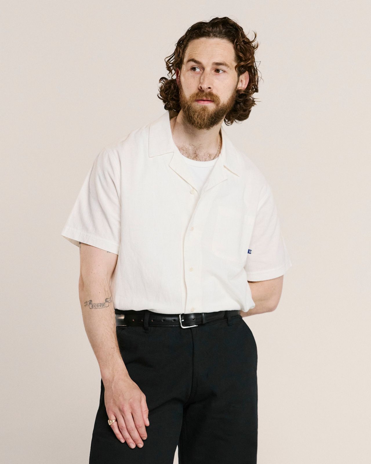 6004 Cuban linen blend shirt - ecru