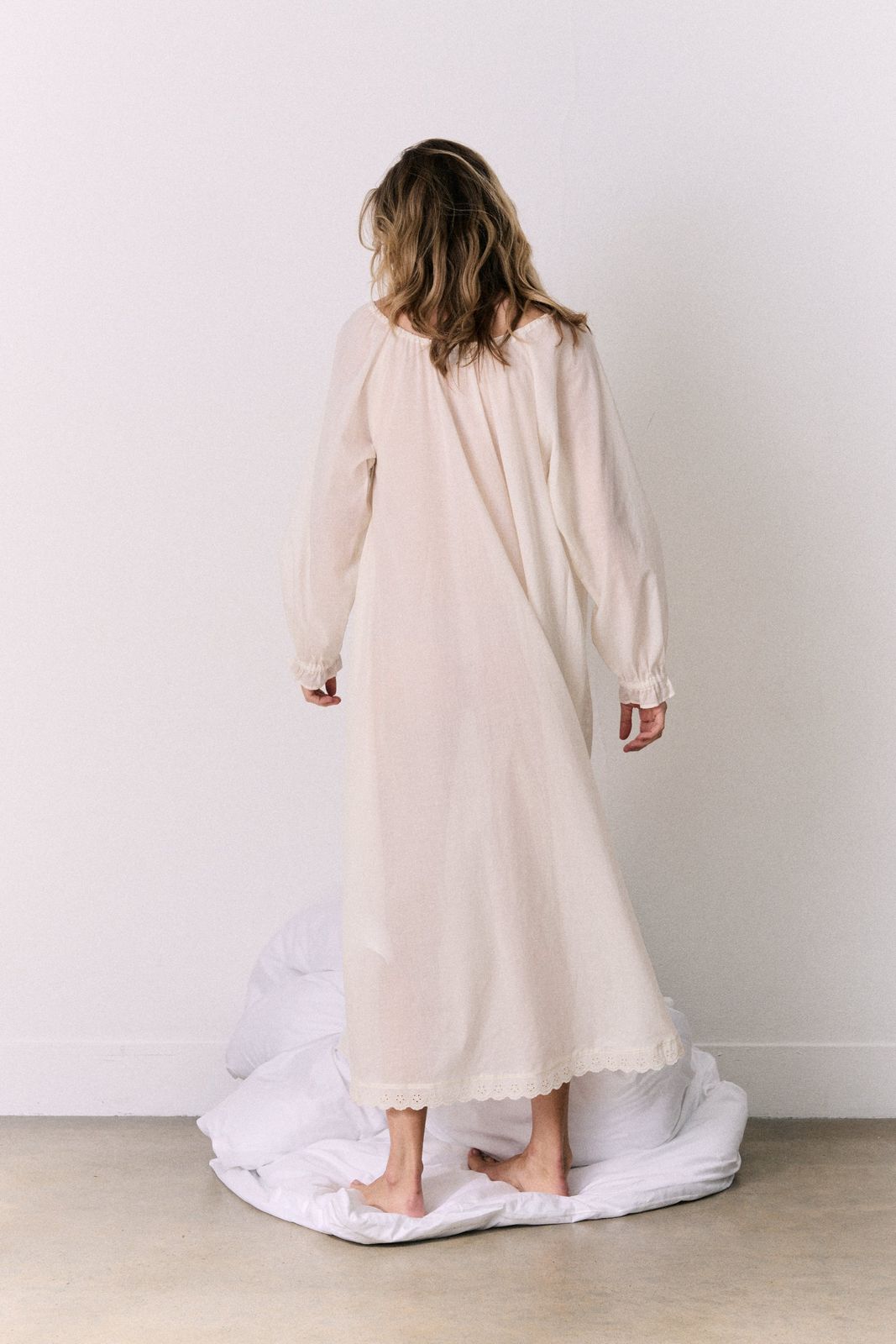 Light & Easy Long Sleeve Nightie Cream