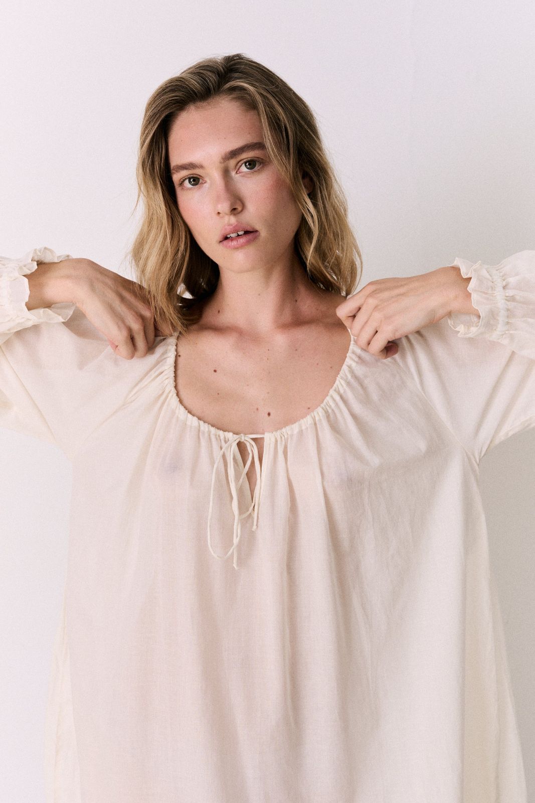Light & Easy Long Sleeve Nightie Cream
