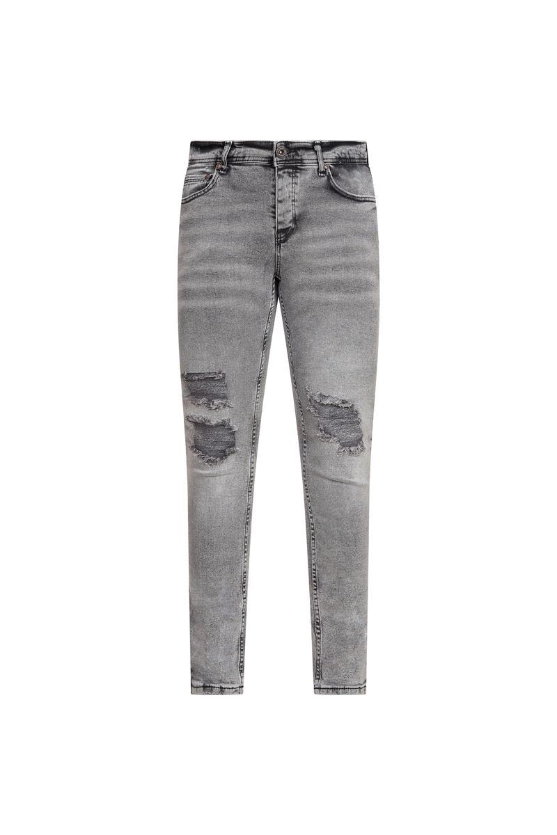 Ovy Ash Distressed Stretch Denim