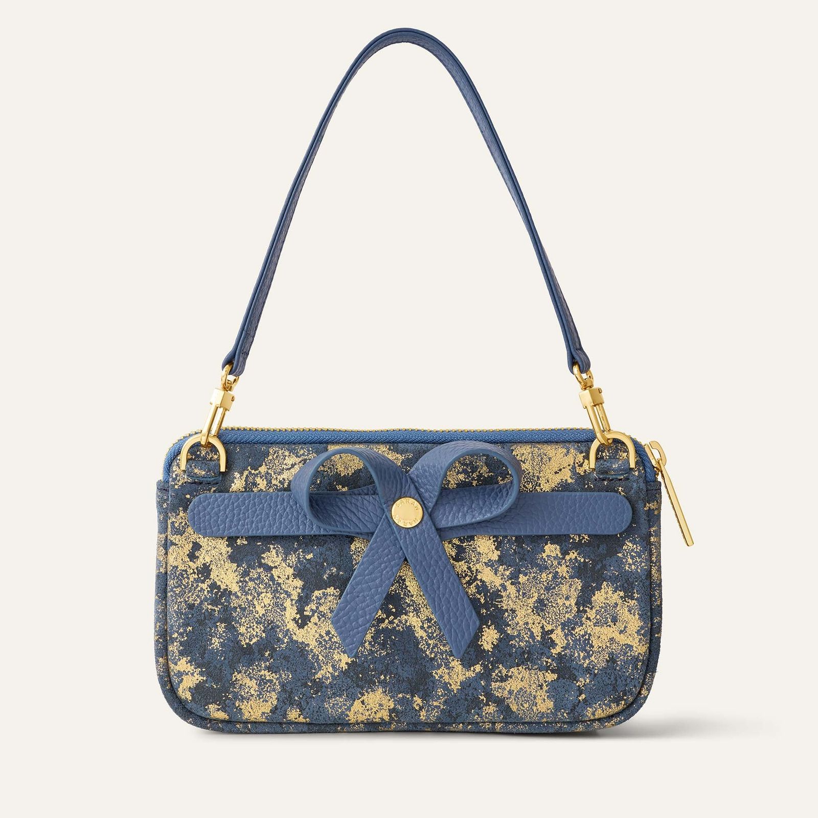 Millie Pouch with Petite Bow | Coronation with Gold hardware