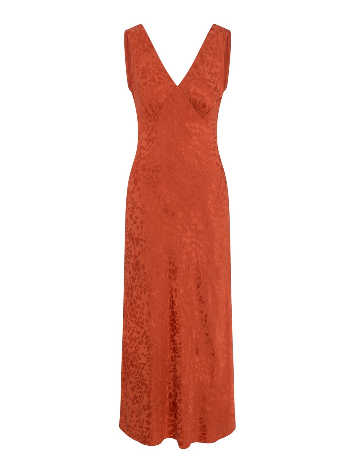 Iris Maxi Dress In Brick Orange