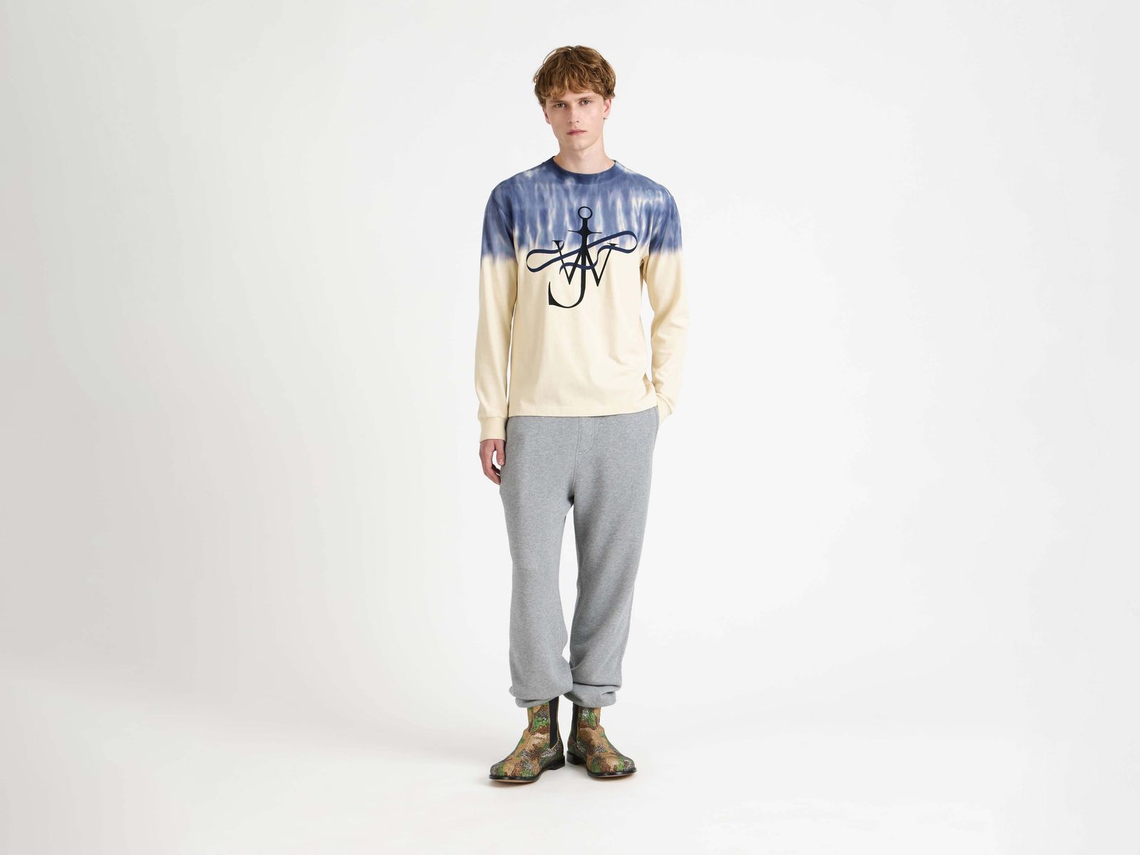 MENS CUFFED SWEATPANTS IN MID GREY MELANGE