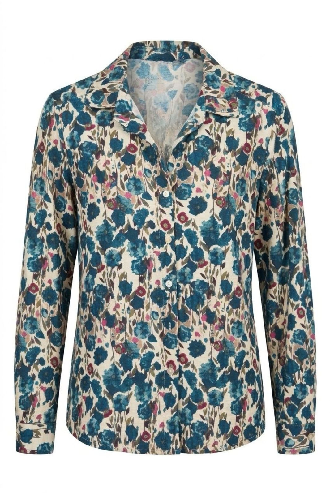 Willow Shirt In Teal Floral