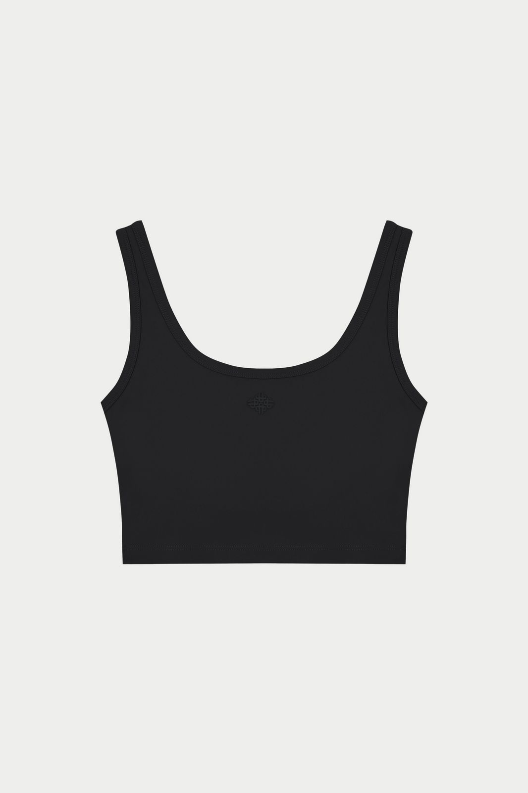 SCULPTING STRETCH EMBLEM SPORTS BRA - BLACK