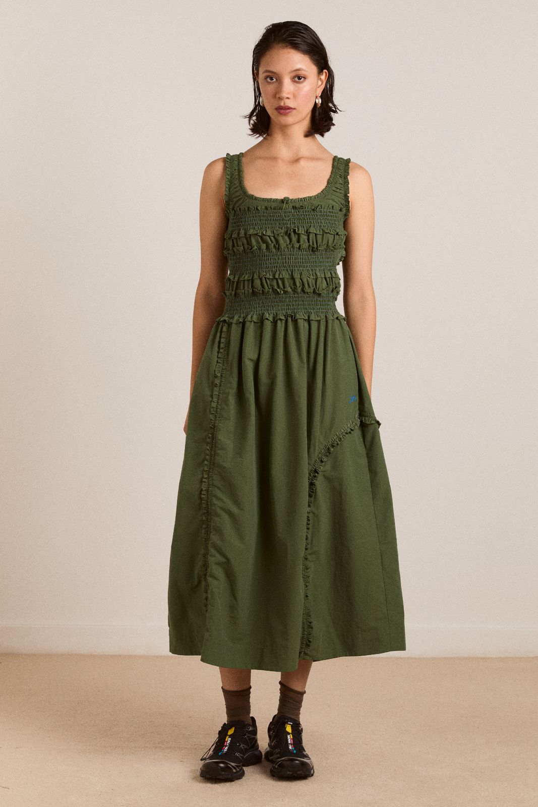 Cynthia Midi Dress Olive