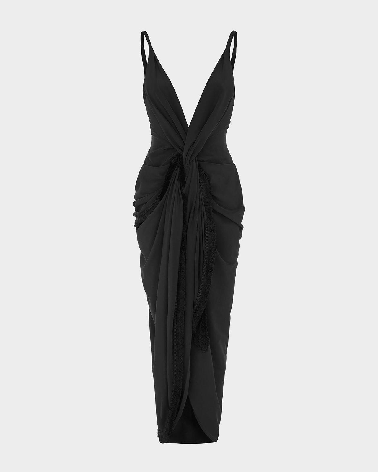 Wye Midi Dress in Flat Satin