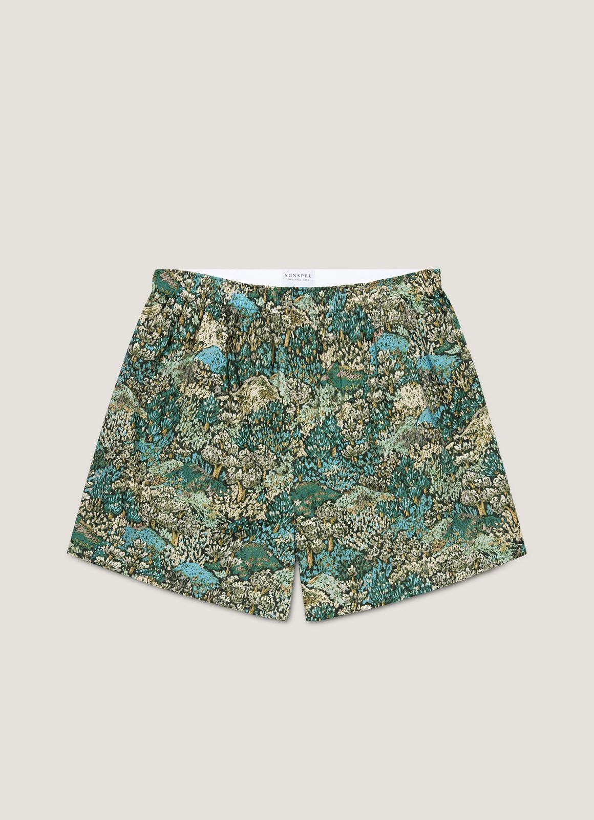 Men's Classic Boxer Short in Liberty Fabric in Hillside Green