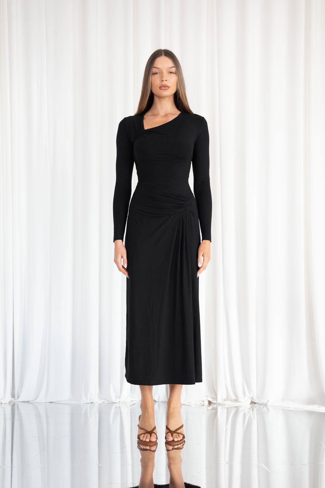 Kali Asymmetric Midaxi Dress