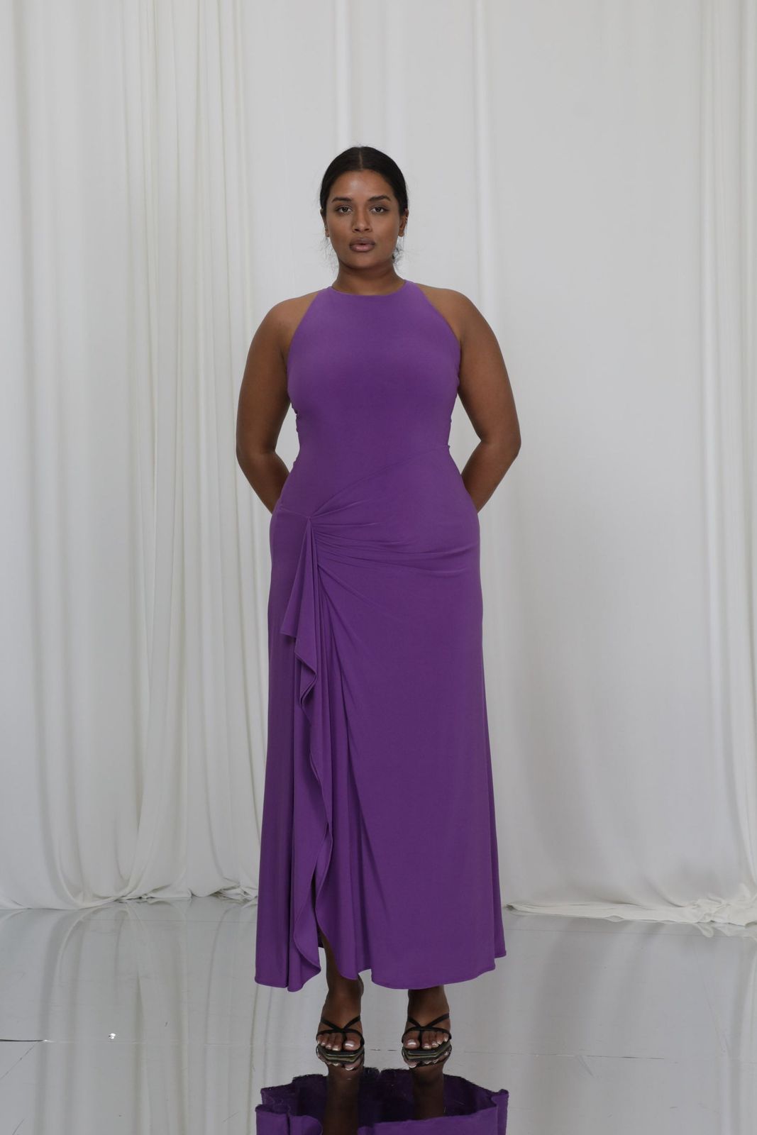Keira Frill Split Maxi Dress