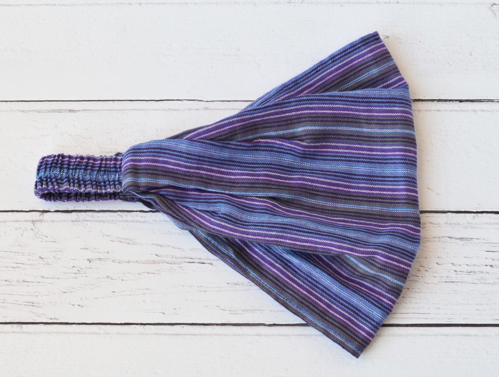 Purple Striped Headband | Ziggy Nepalese Cotton Bandana
