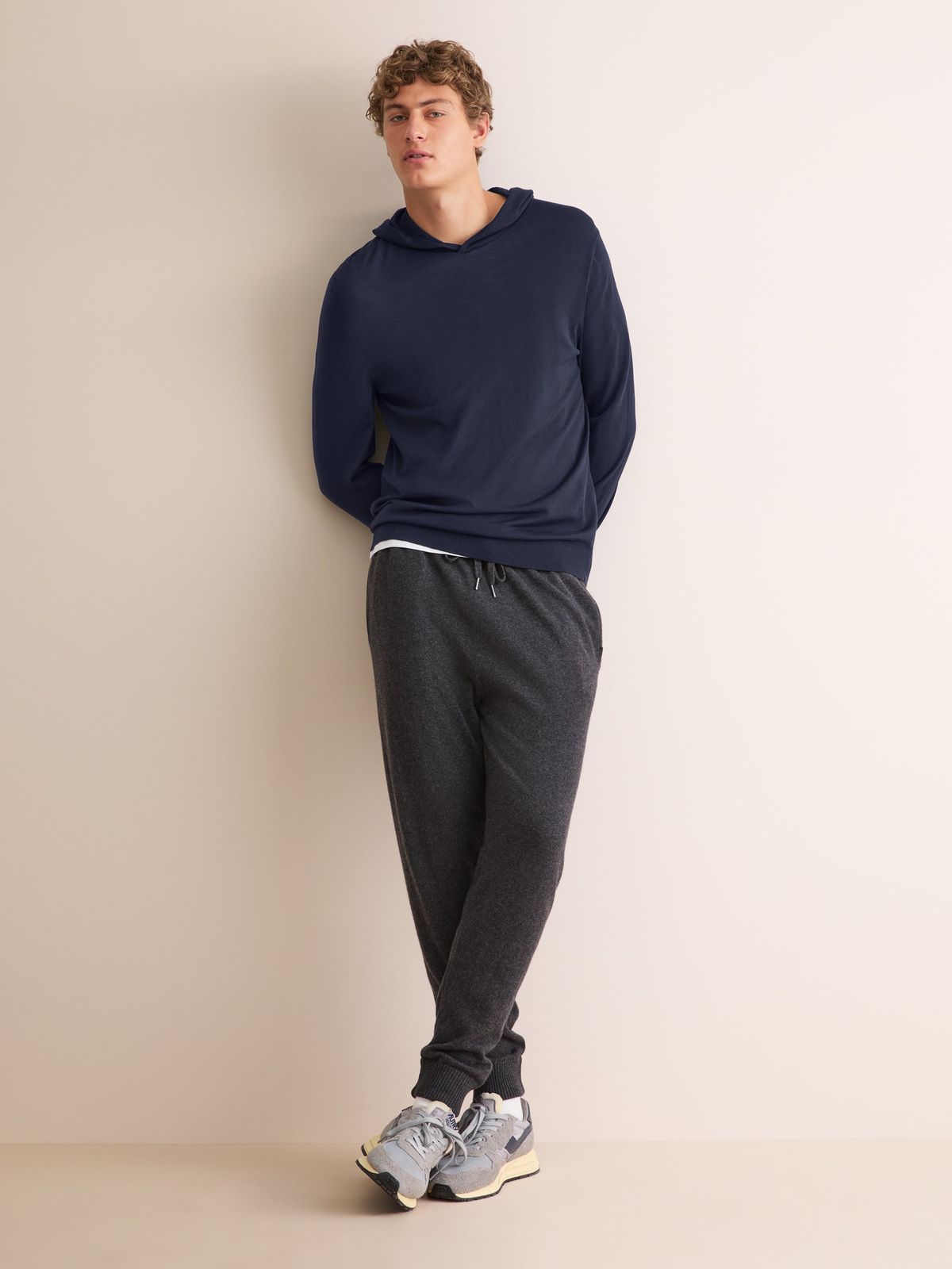 Orson Superfine Merino Wool Hoodie Navy Blue