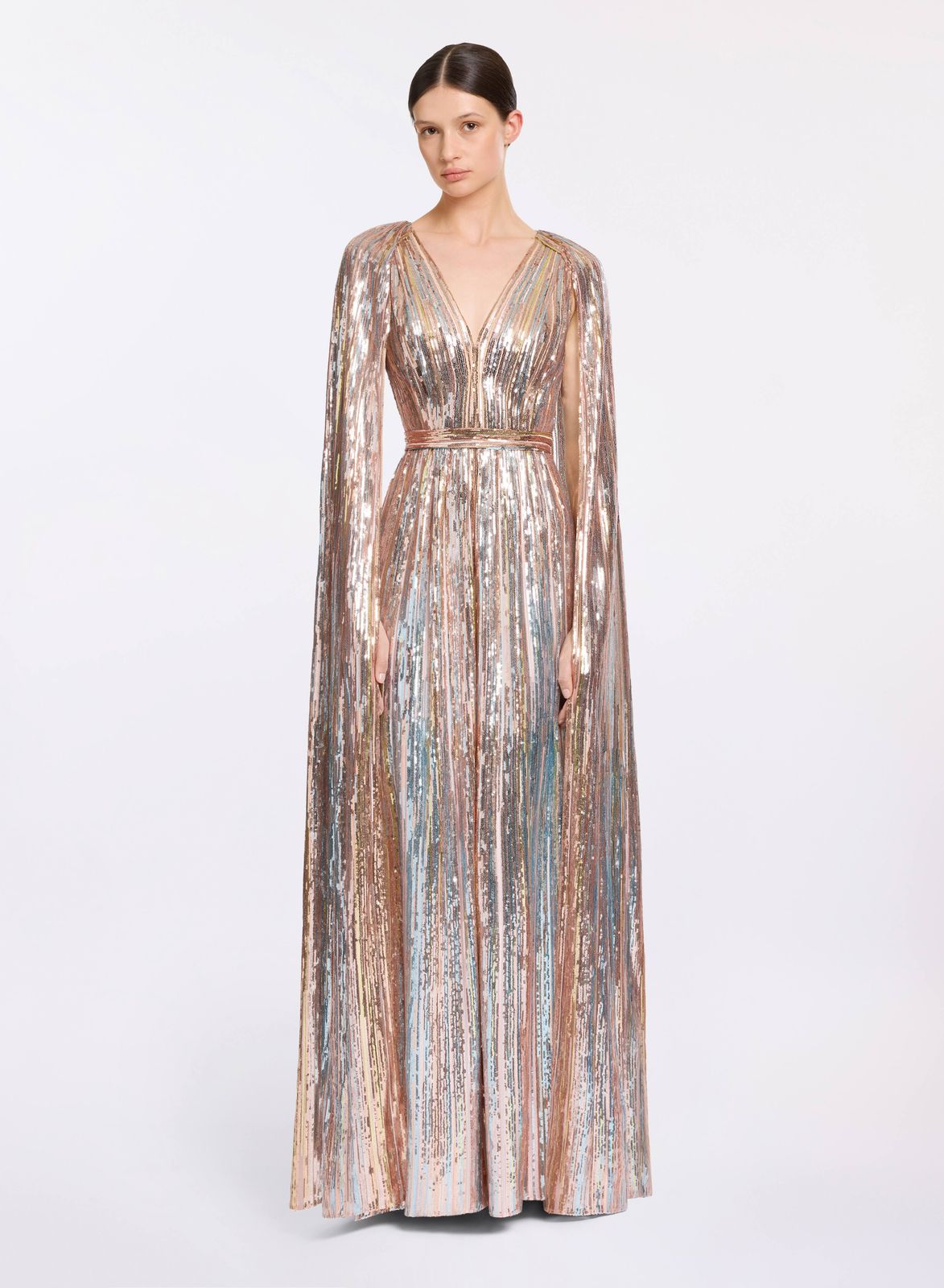 Multicolor Sequin Embroidered Dress