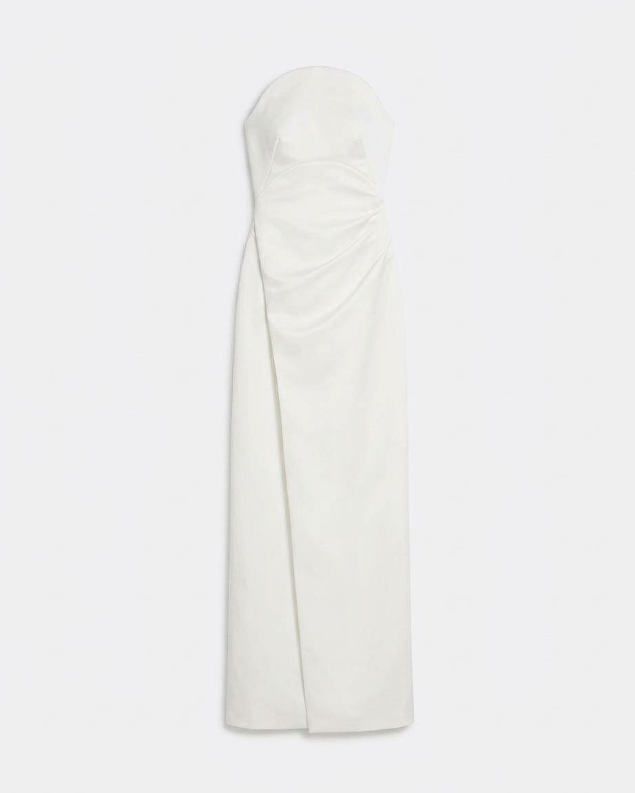 Misaki Long Dress In Porcelain