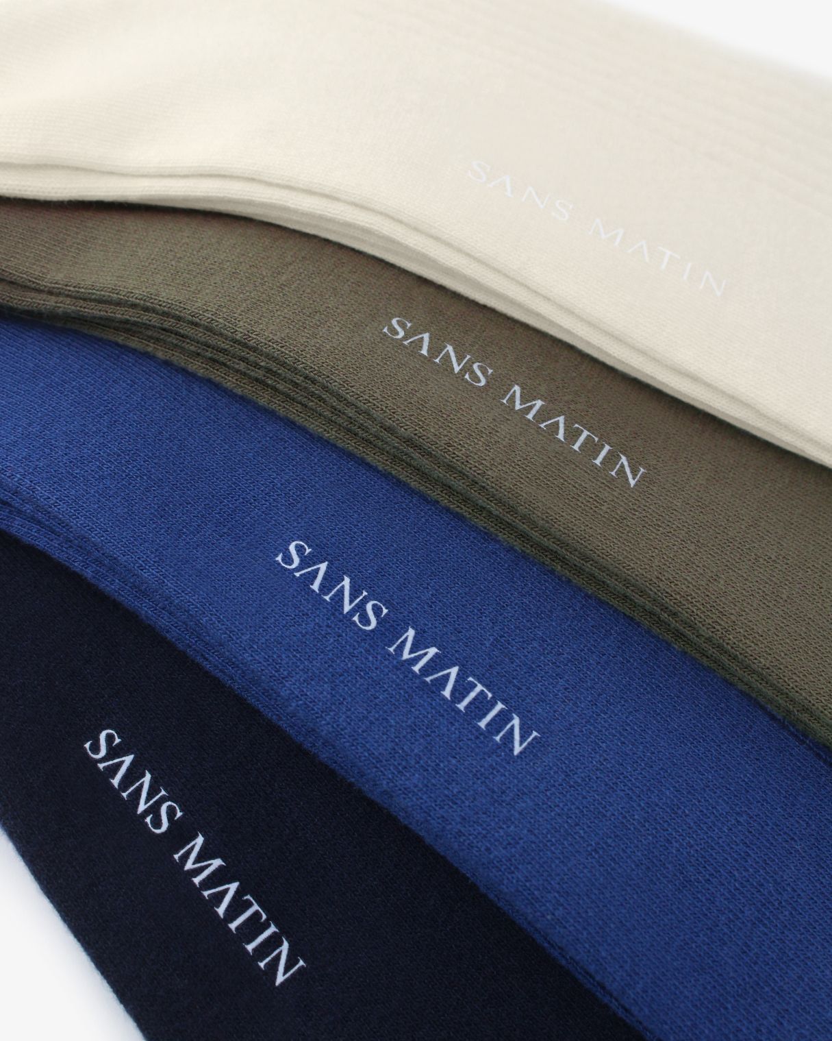 Organic Cotton Ribbed Socks - Navy Blue