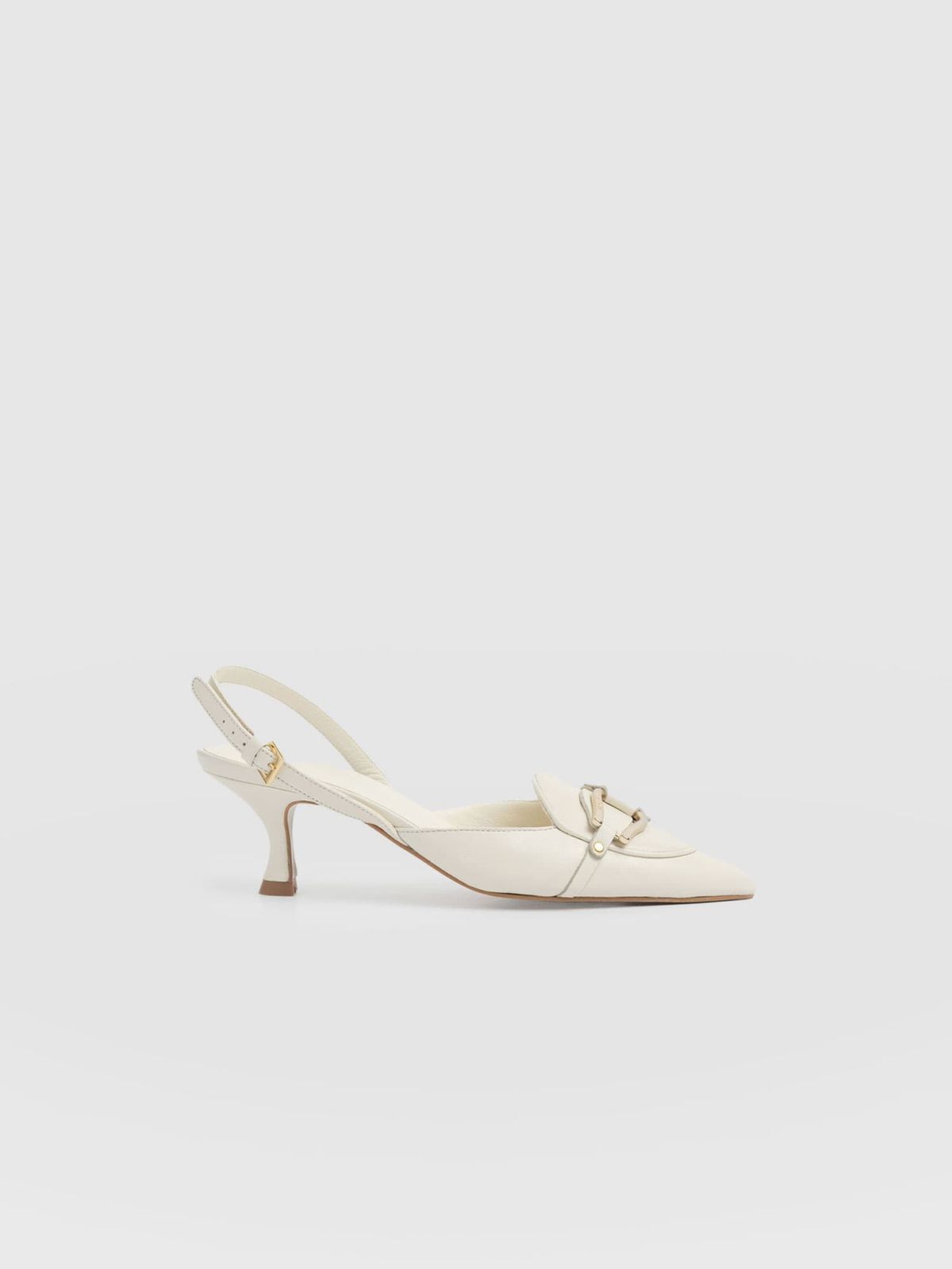 Bridget Sling Back Heels - Cream