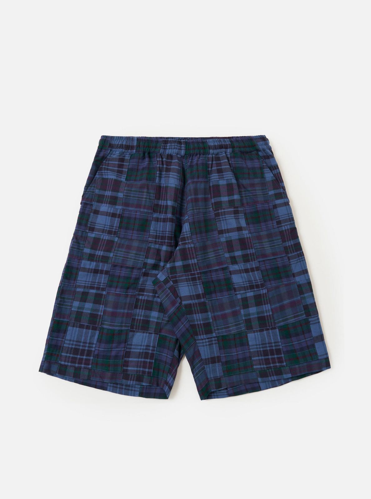 Navy Madras Patchwork Vacation Short