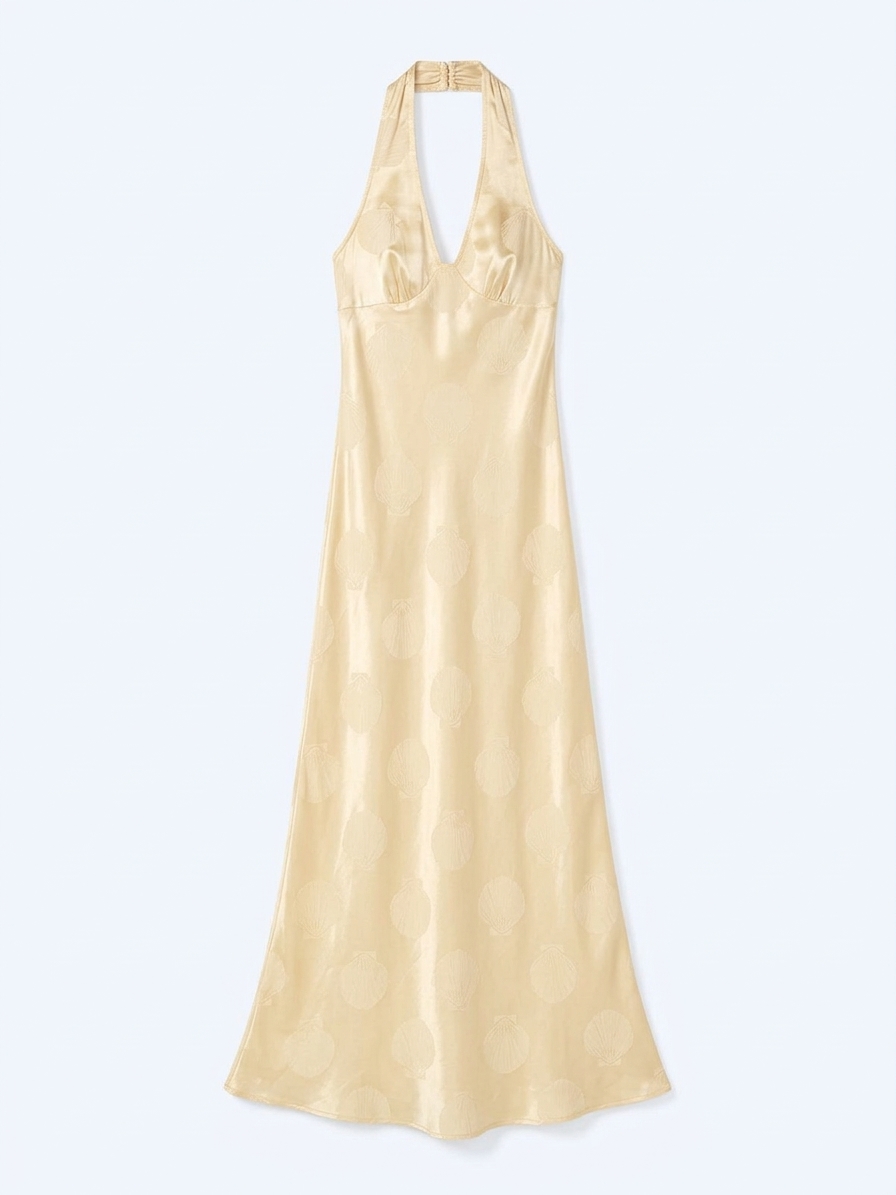 Teo Maxi Dress In Double Cream