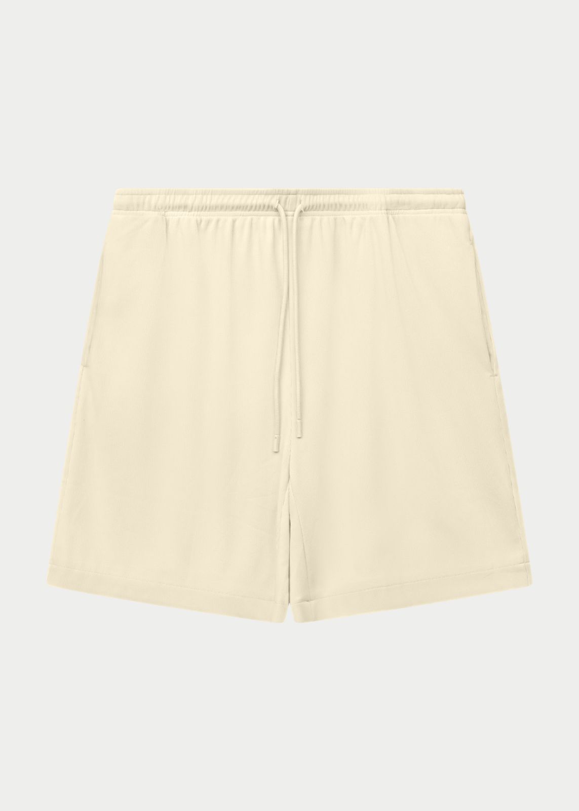 RIBBED SHORTS - OFF WHITE