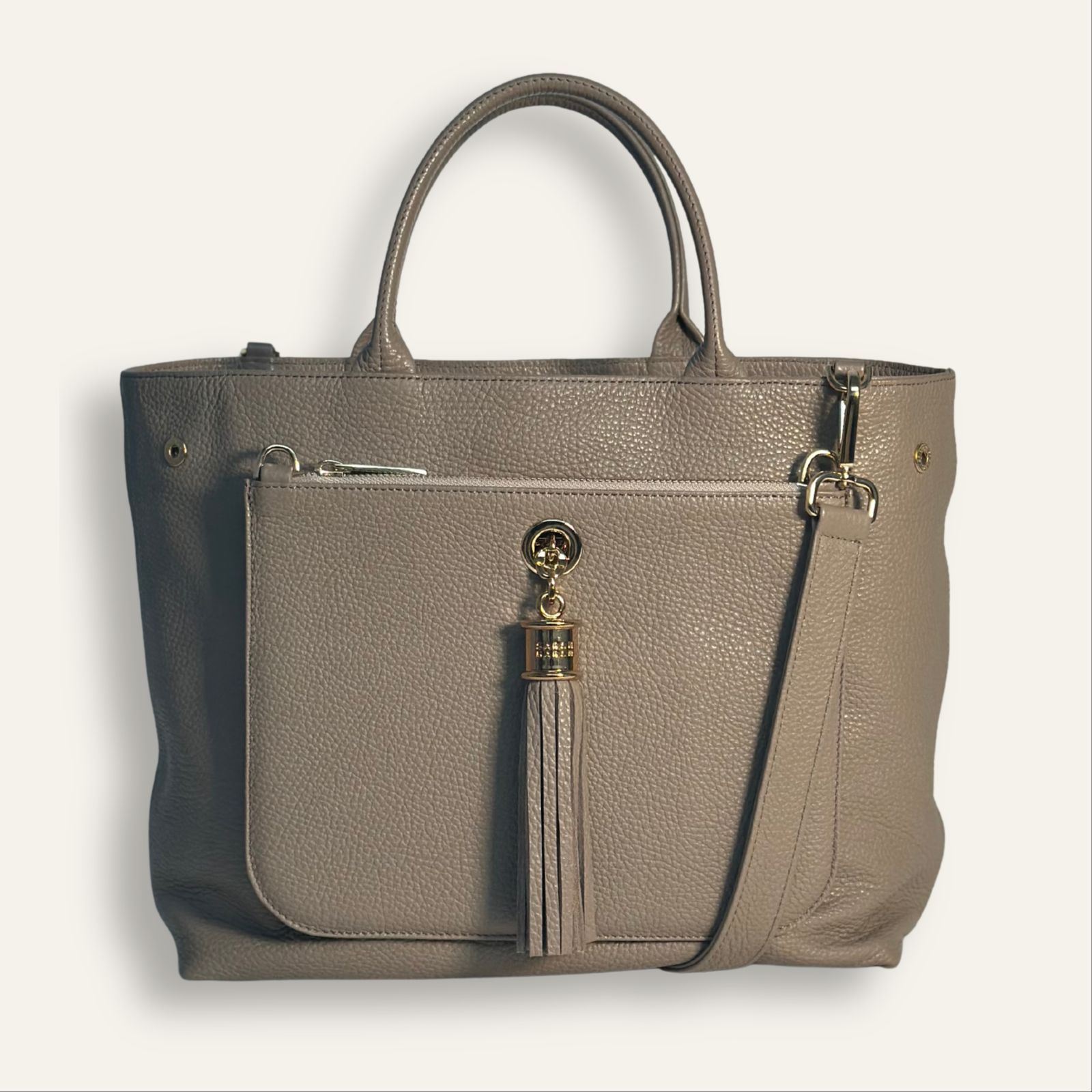 Preloved Dahlia Tote | Mocha with Gold hardware