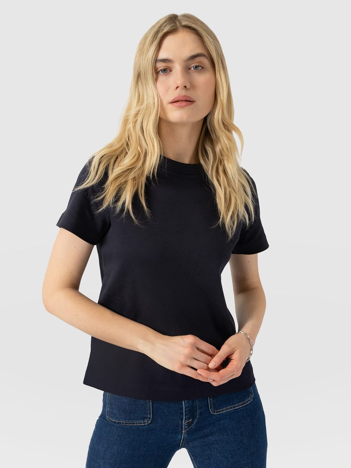 Chelsea Crew Neck Tee - Navy
