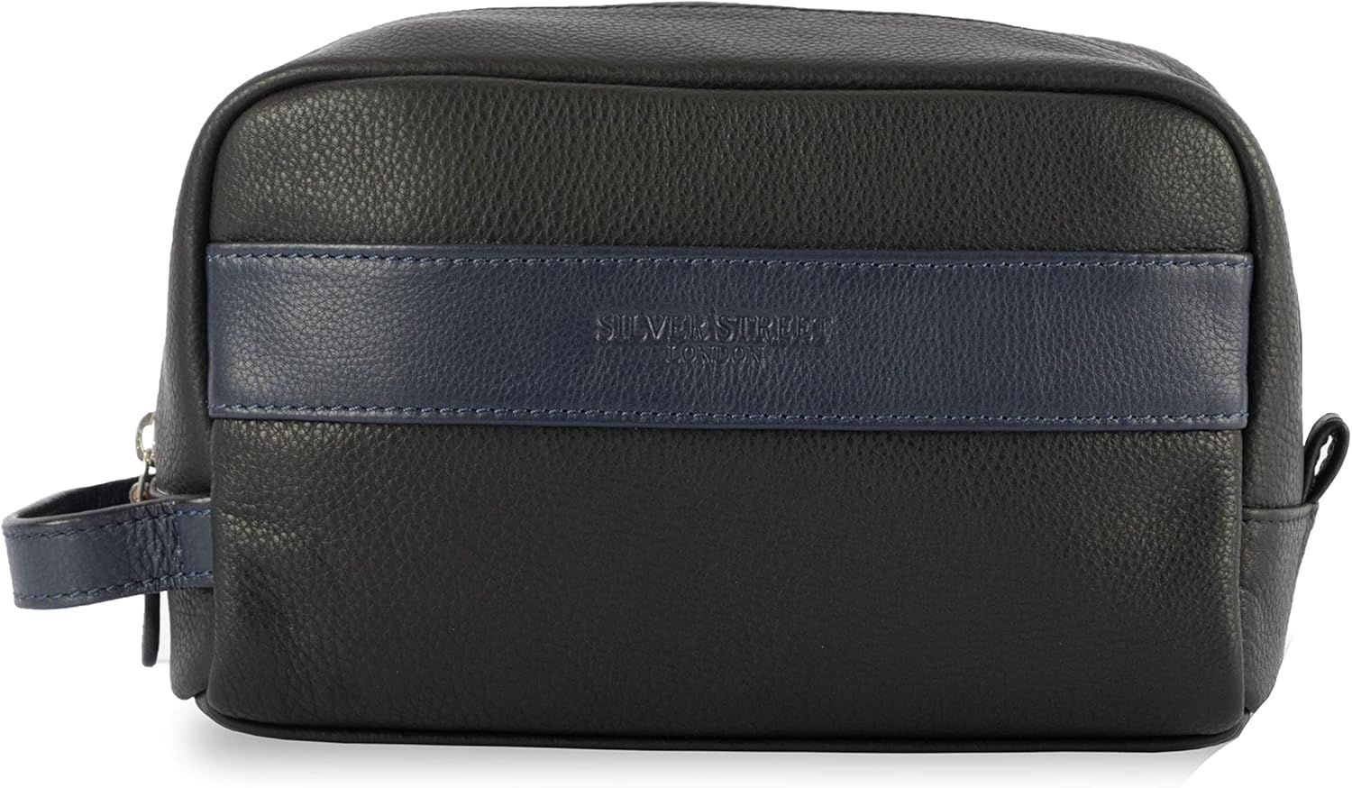 Walter Leather Washbag - Blue