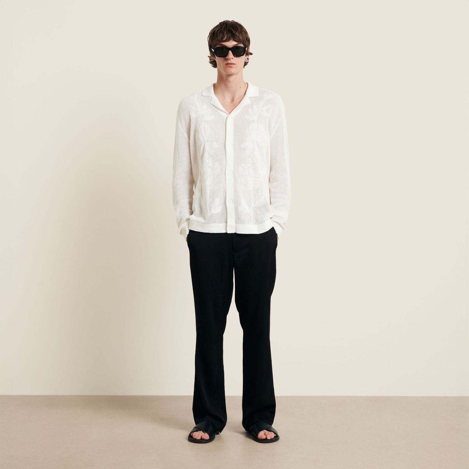 Feriando Crochet Shirt - Ivory