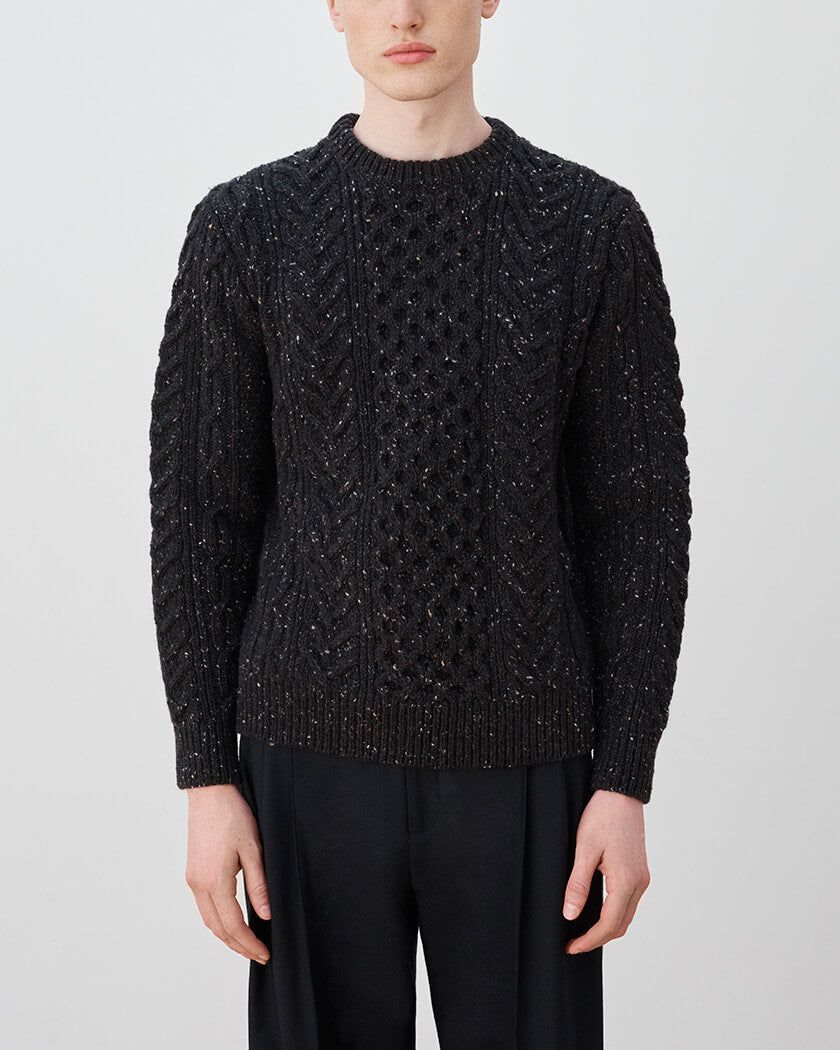 The Classic Aran Black Fleck