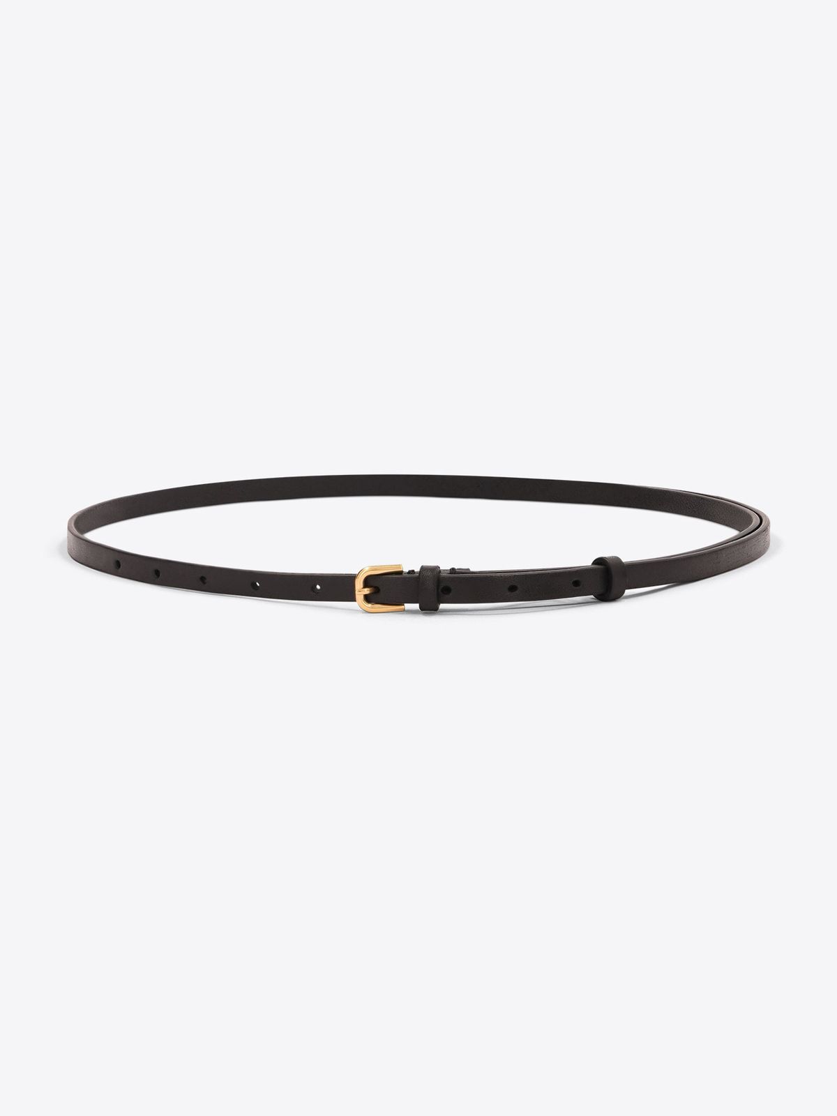 Thin leather belt