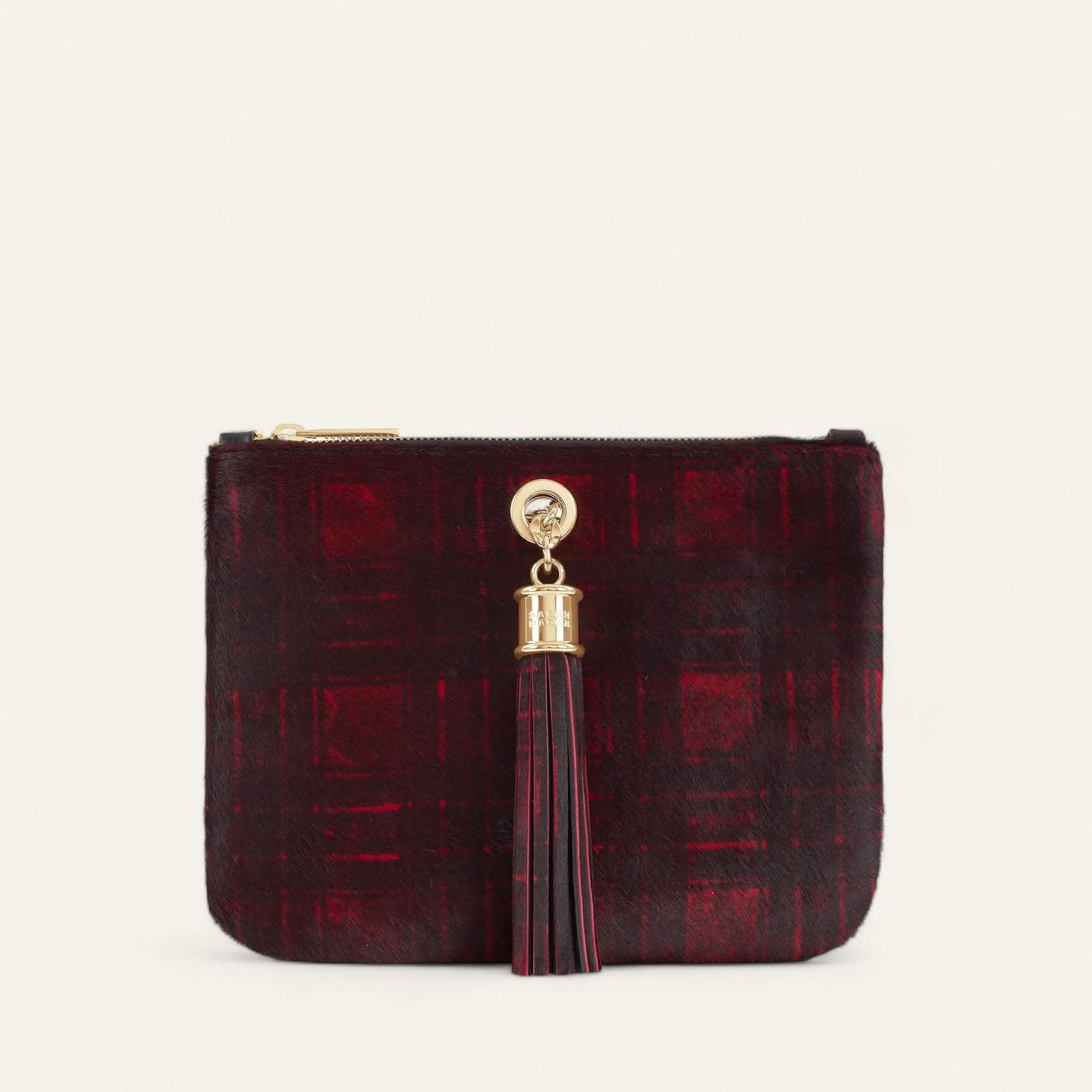 Ivy | Red Tartan with Gold hardware
