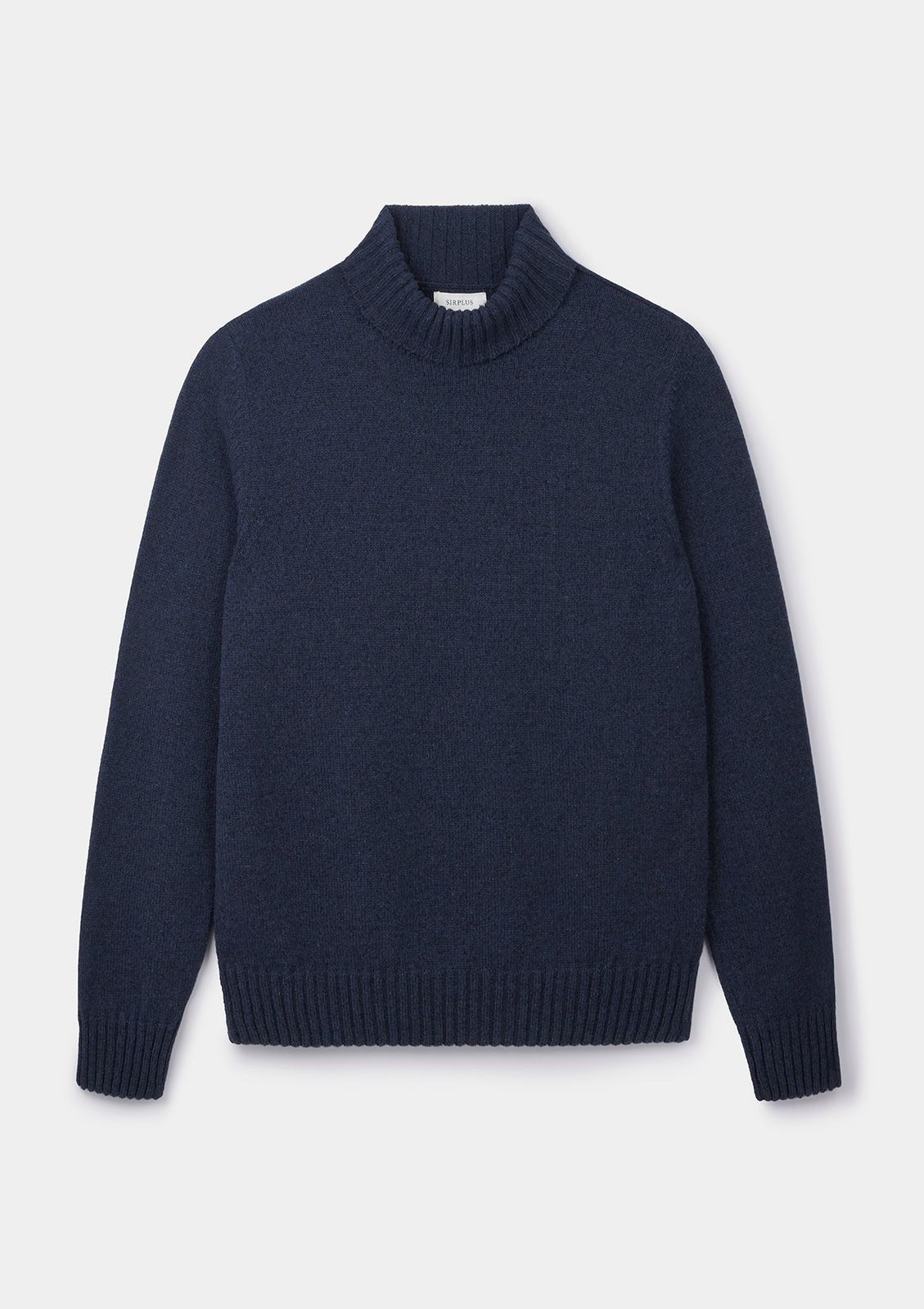 Navy Marl Rollneck Jumper