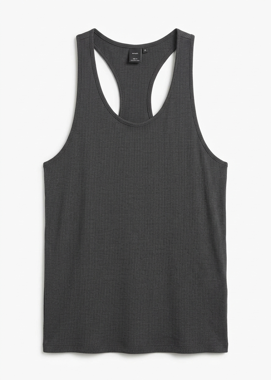 Nox Ribbed Tank Top - Storm Grey