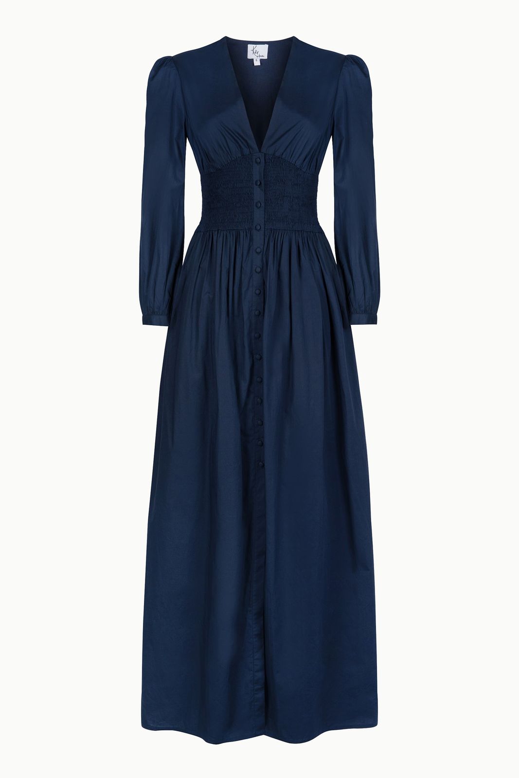 The Kōr Organic Cotton Maxi Dress in Navy