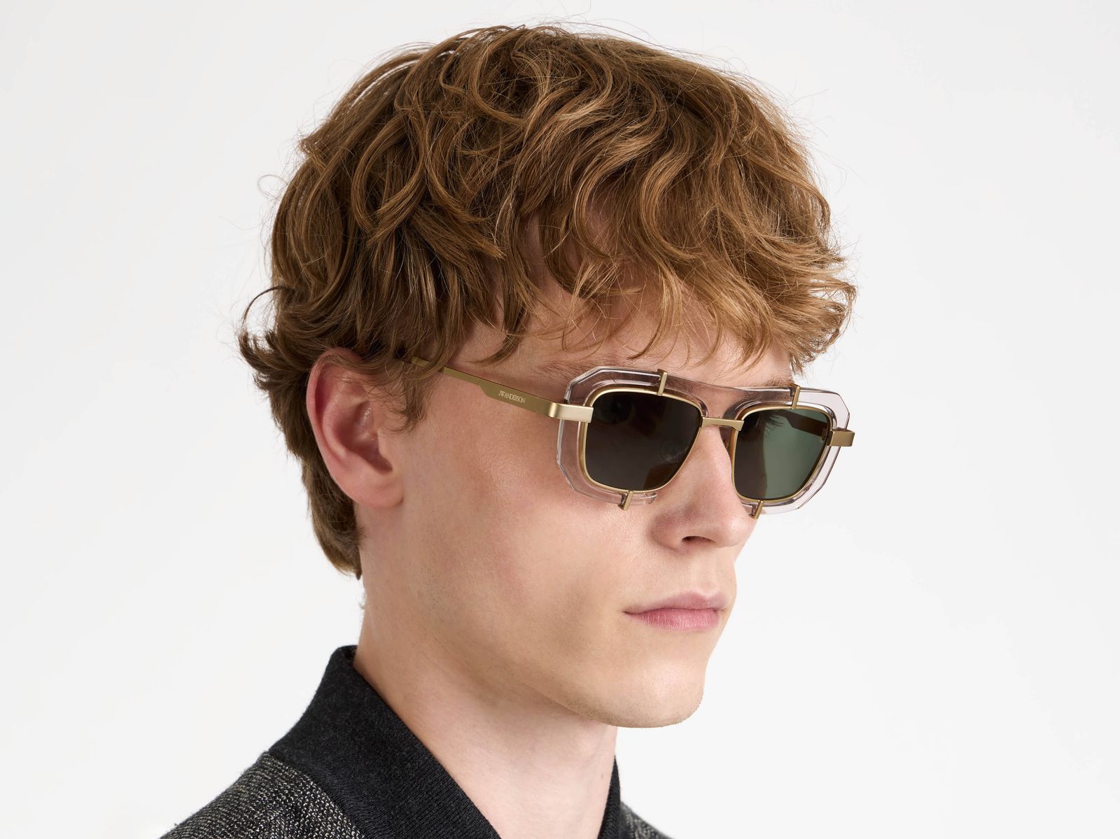 JWA03 GEOMETRIC SUNGLASSES IN CLEAR