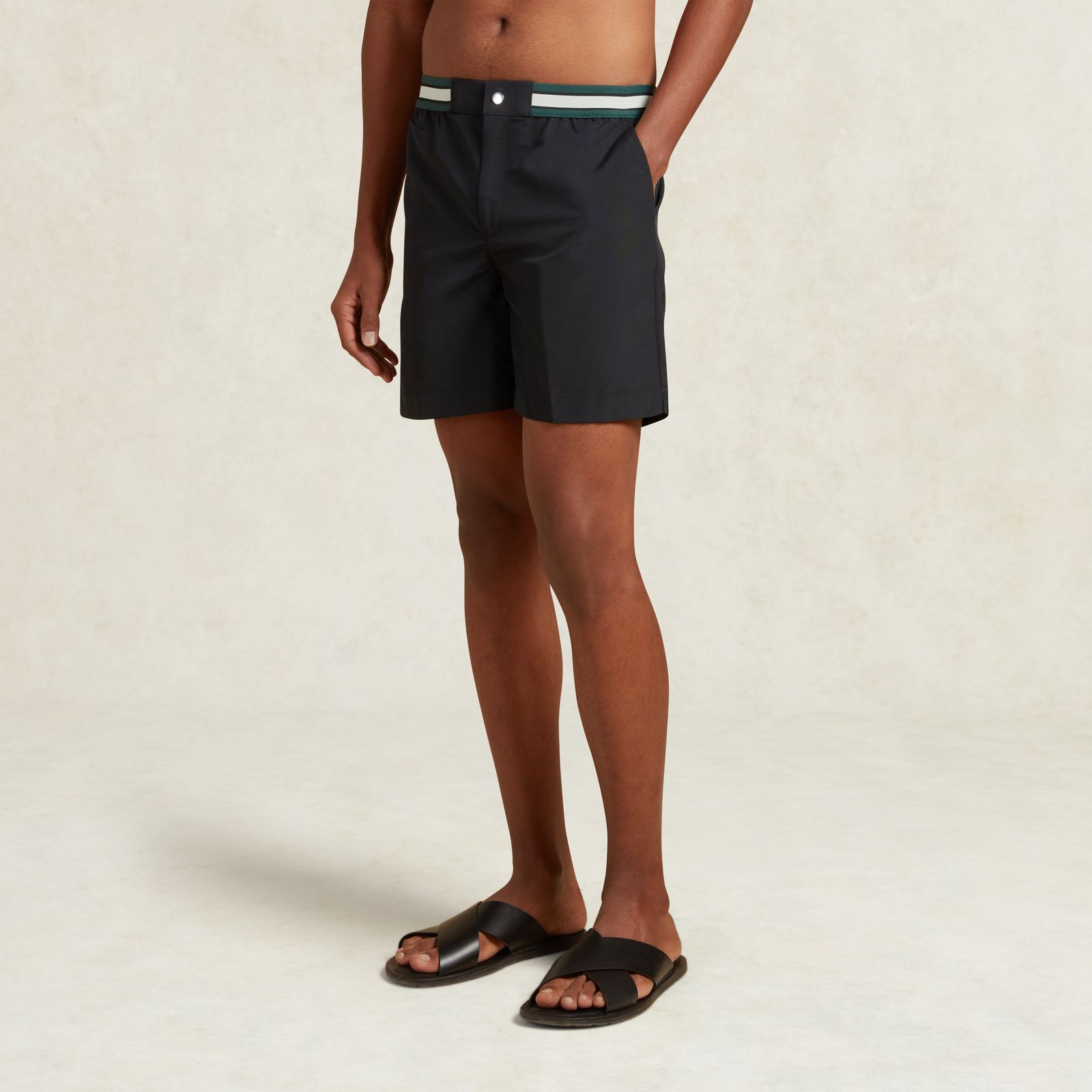 Recycled Nylon Longer Sunseeker Swimshort - Black