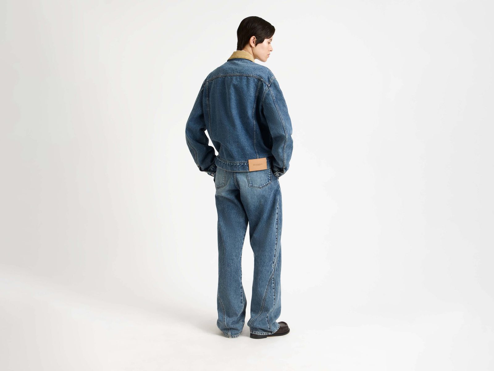 CL_CORDUROY COLLAR JACKET - MID BLUE_DJ0046PG1930