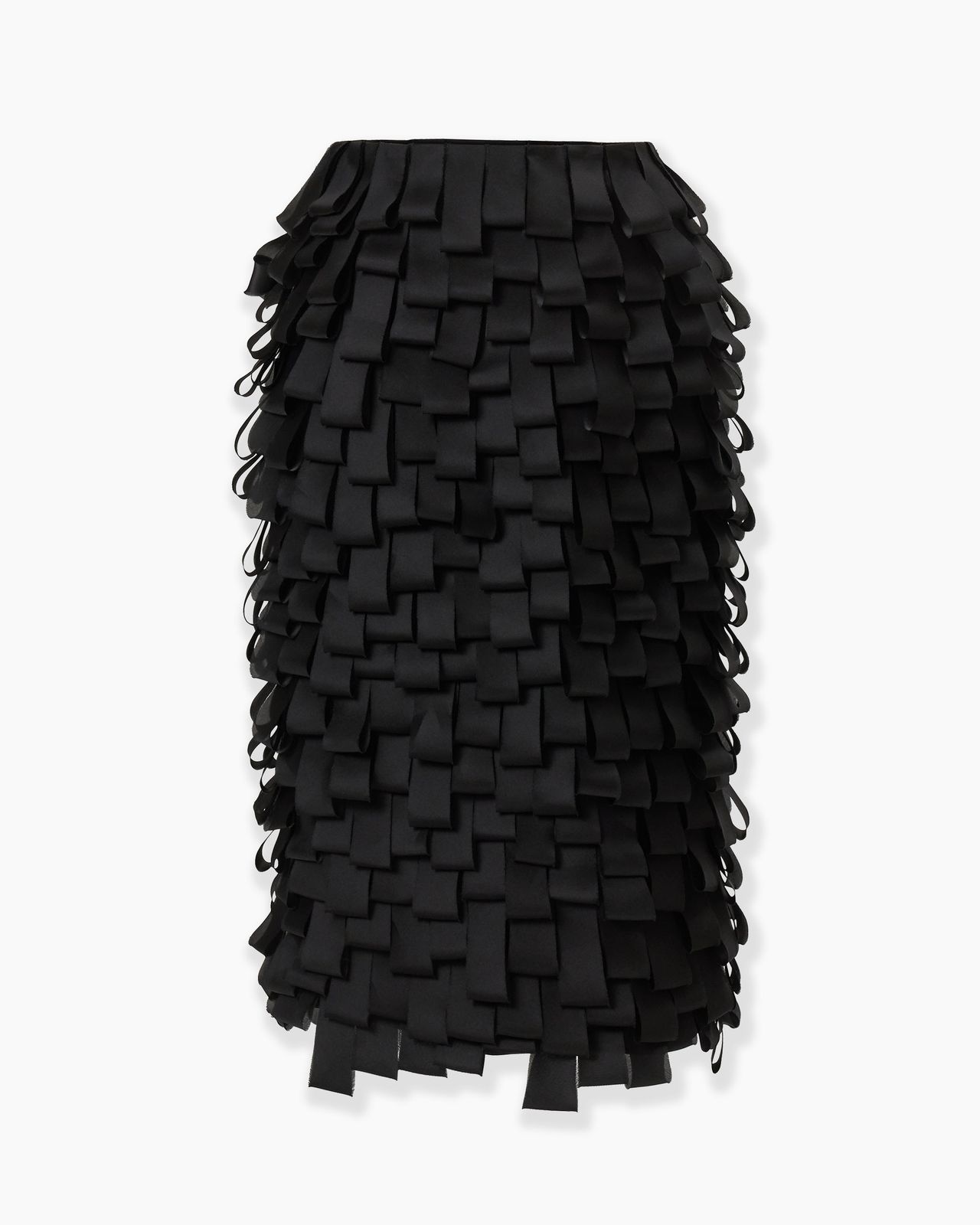 Loop-Embroidered Organza Pencil Skirt