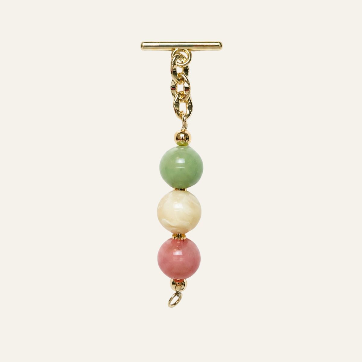 Aurora Tassel | Green Mix with Gold hardware