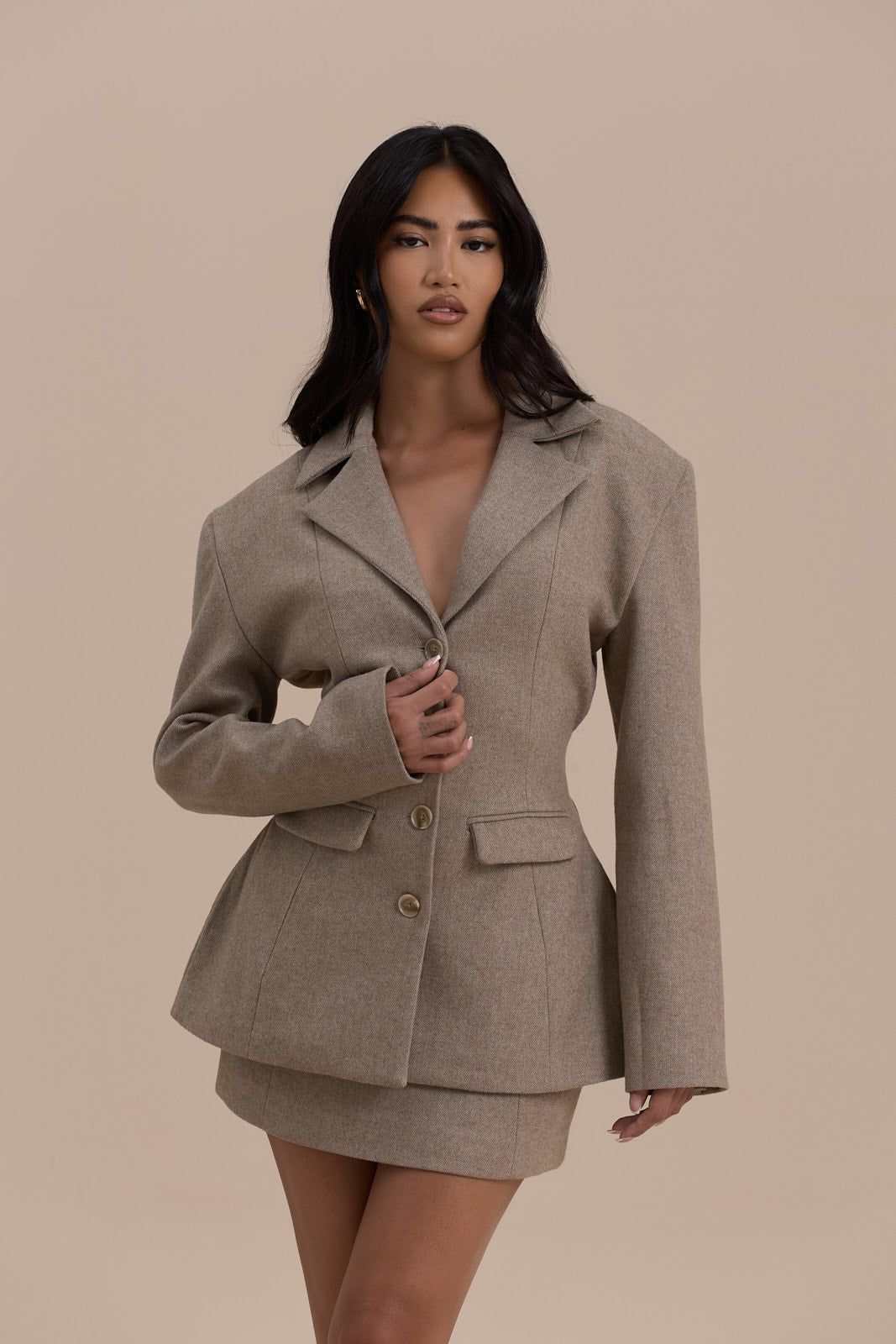 FARRON MINI SKIRT | SAND