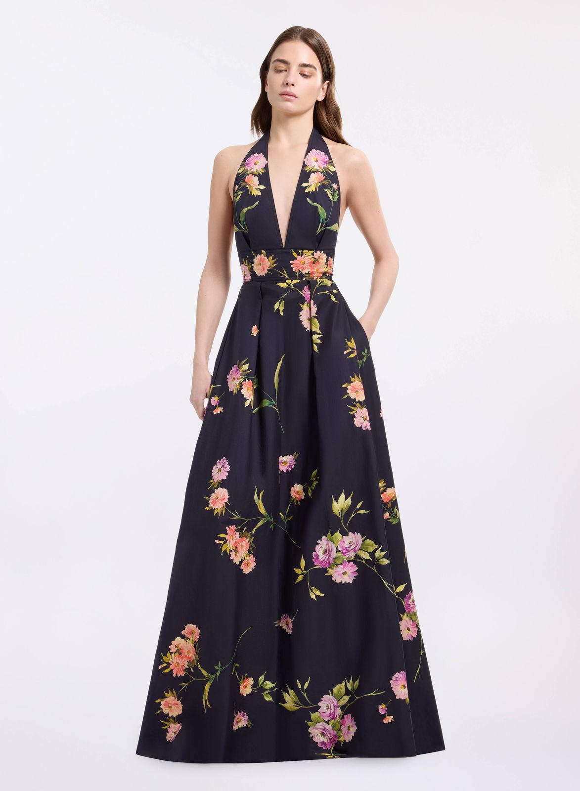 Printed Cotton Long Dress