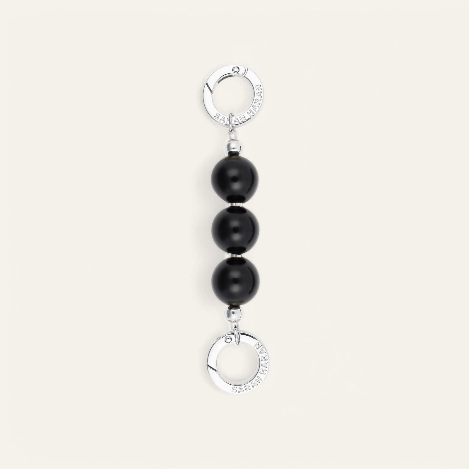 Aurora Strap Extenders | Black with Silver hardware Single