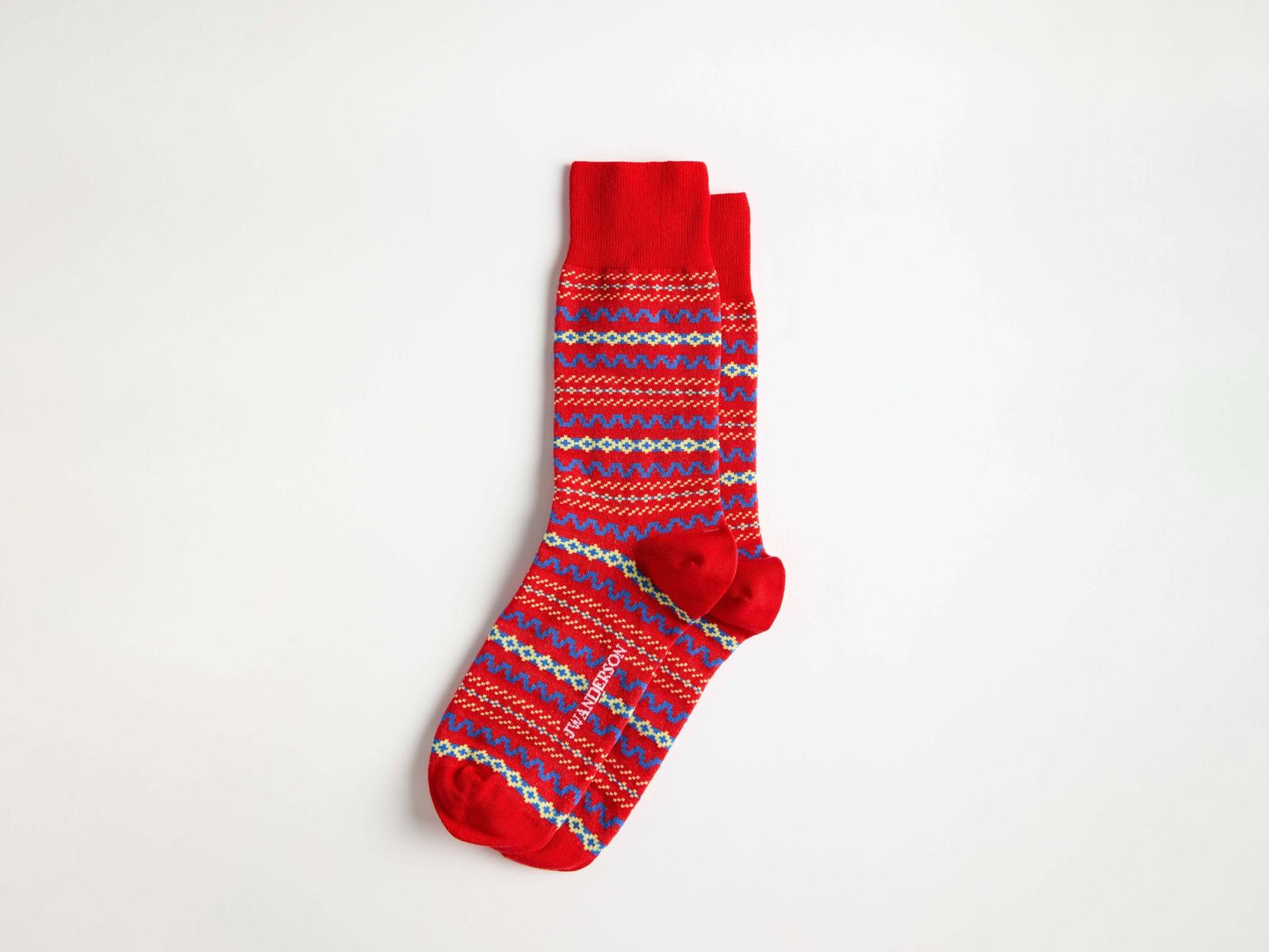 FAIRISLE SOCK IN RED