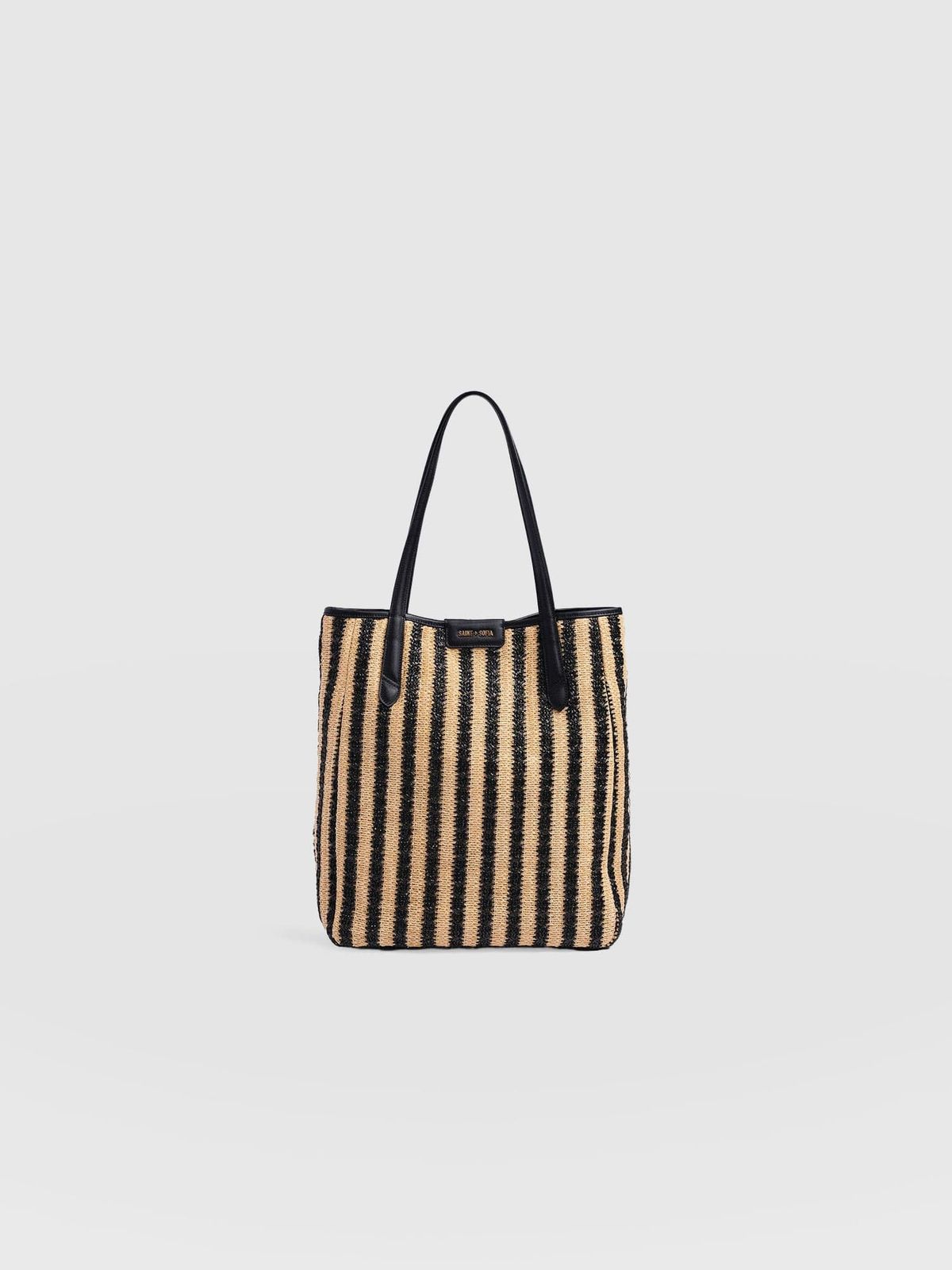 Stella Shopper Bag - Black Raffia