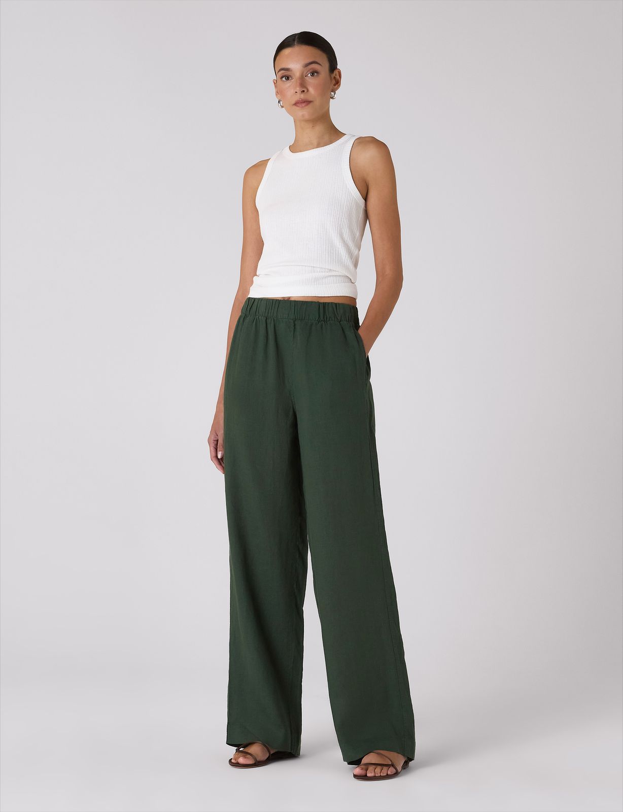 The Palazzo: Linen, Hunter Green