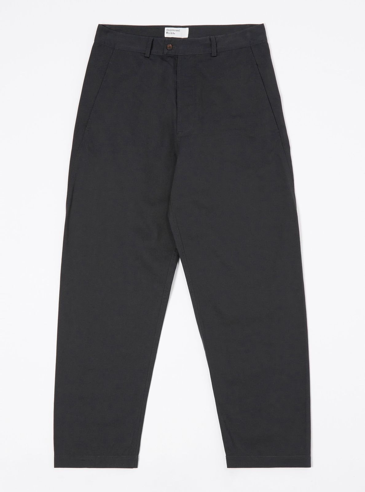 Black Twill Curved Pant
