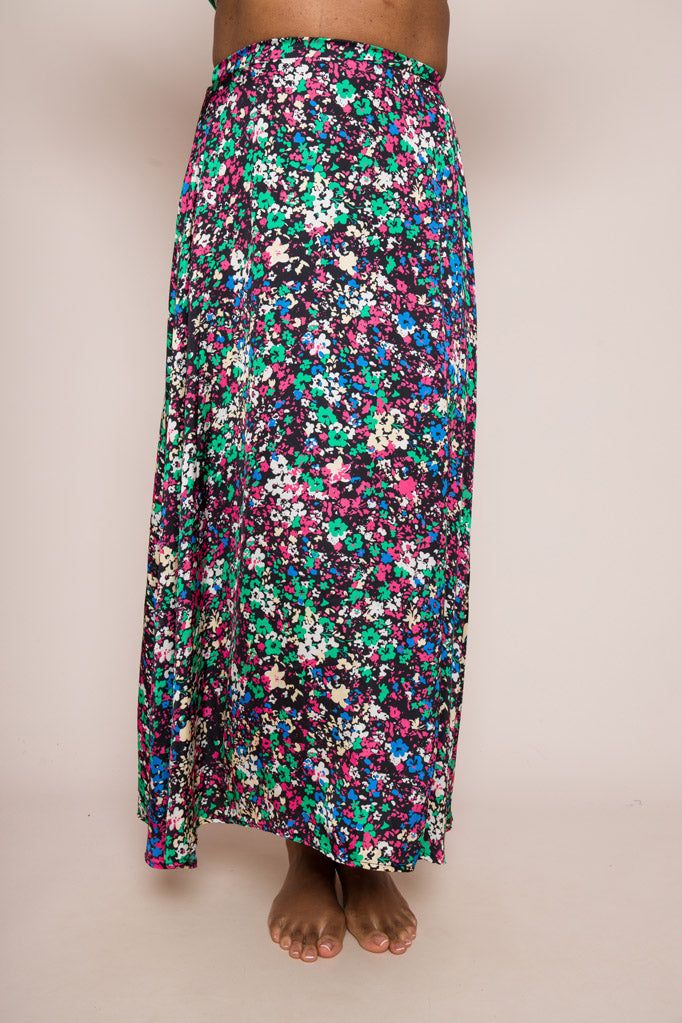 Gissel Flower Print Maxi Skirt