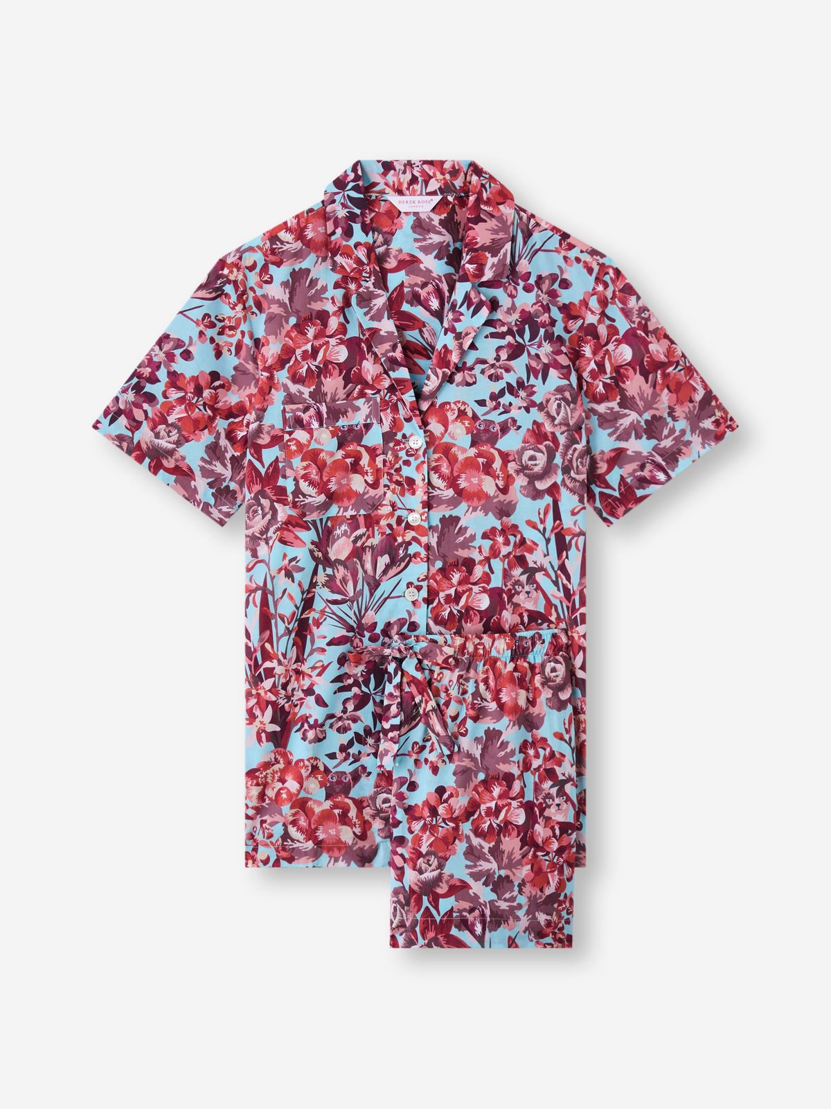 Ledbury Cotton Batiste Short Pyjamas Multi London Garden