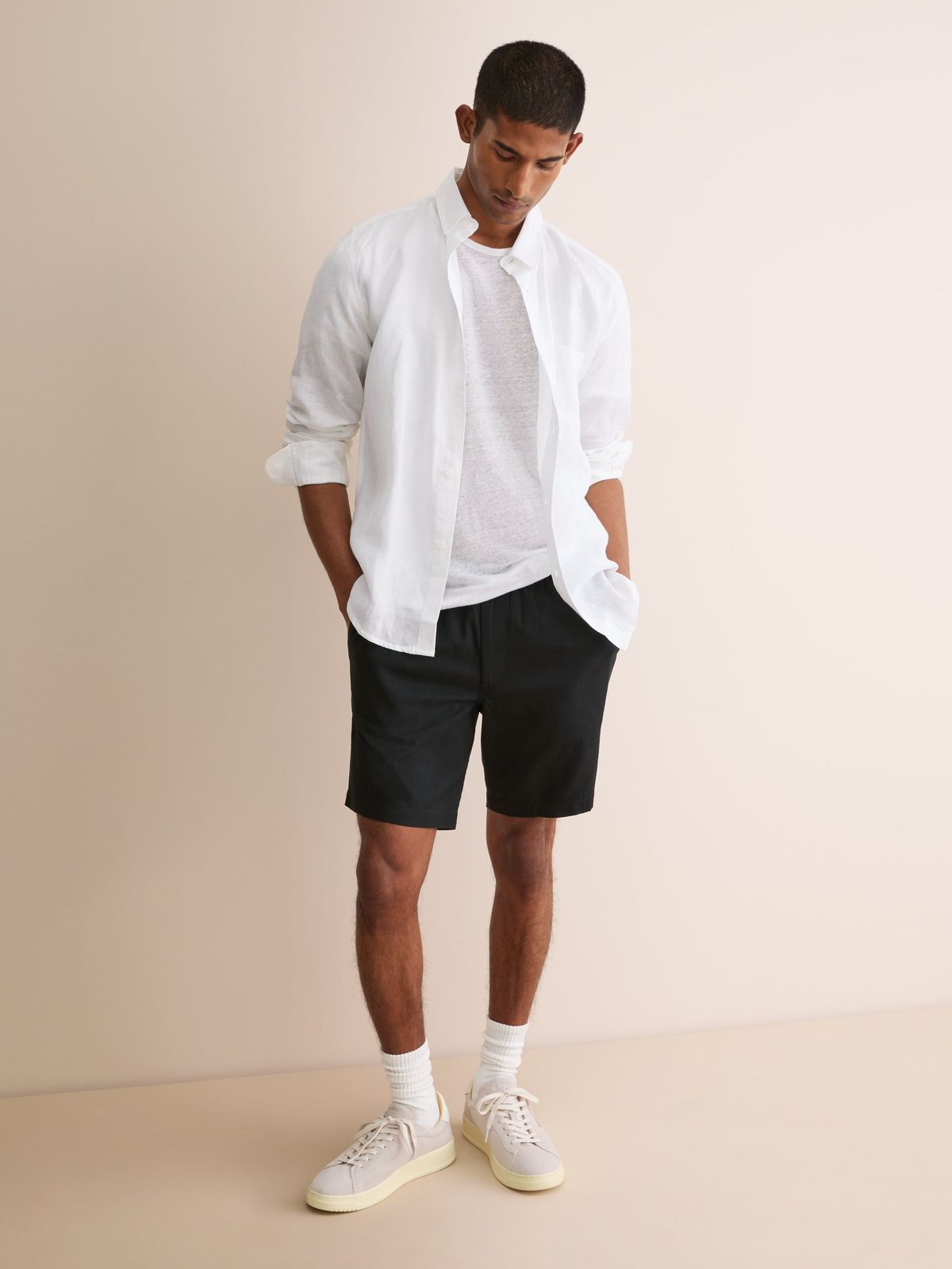 Harris Cotton Blend Shorts Black