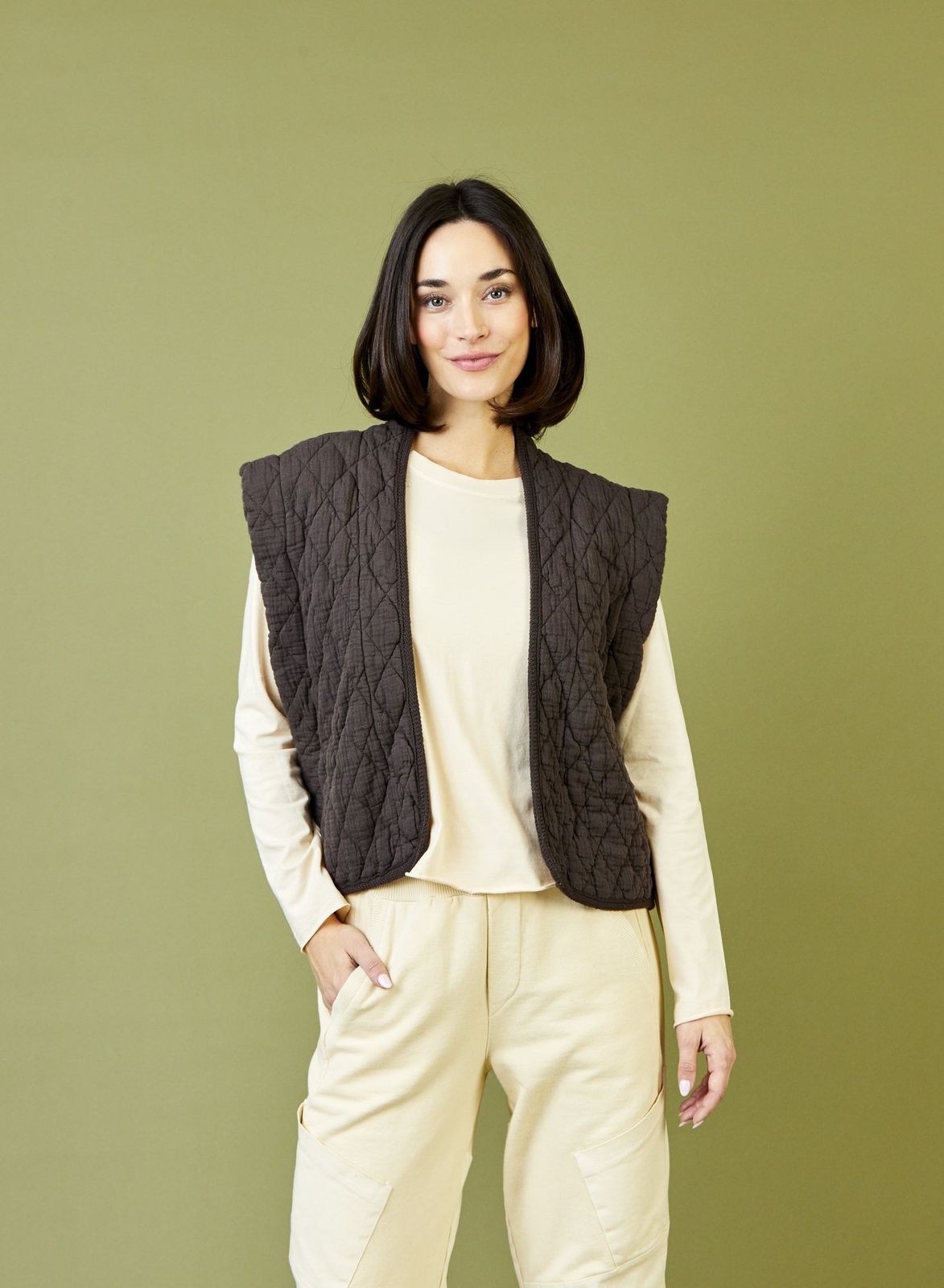 Carrie Quilted Short Gilet